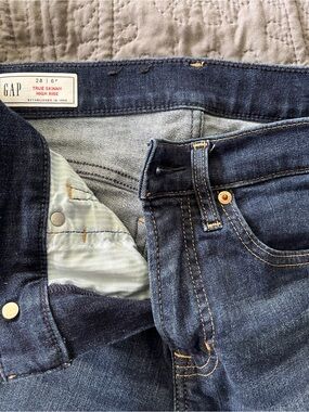 GAP True Skinny High-Rise Jeans — Dark Indigo